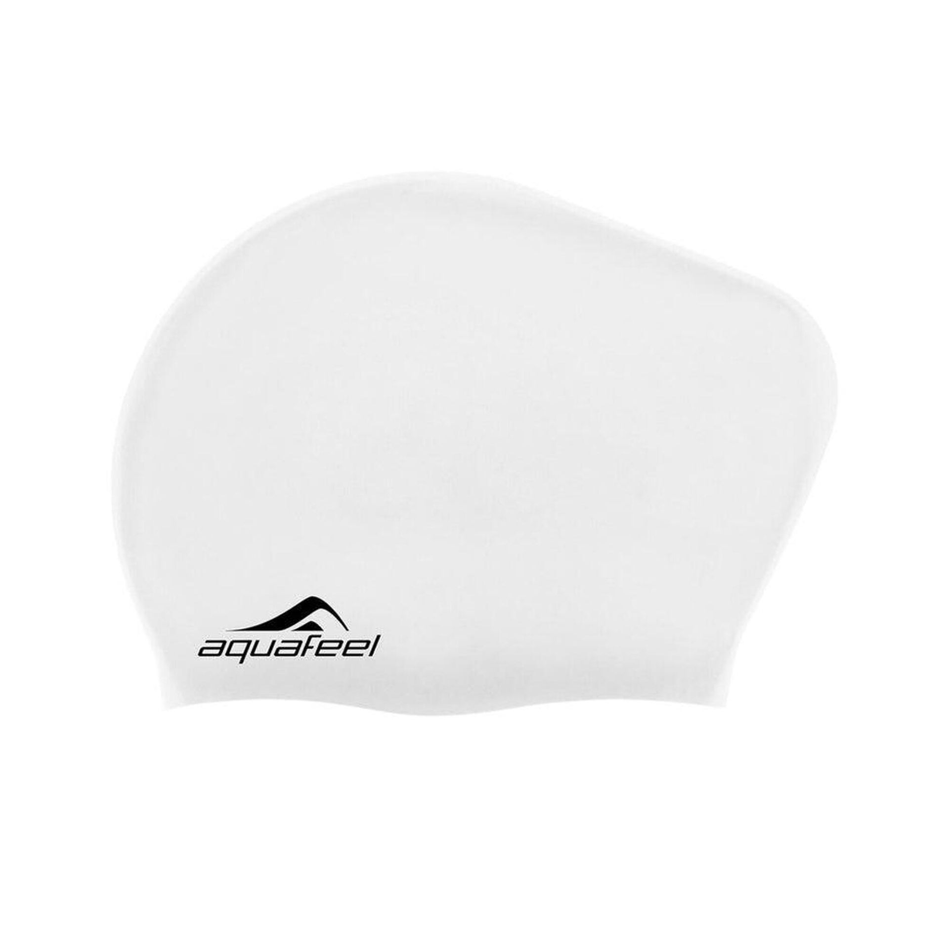 Aquafeel long hair cap biały