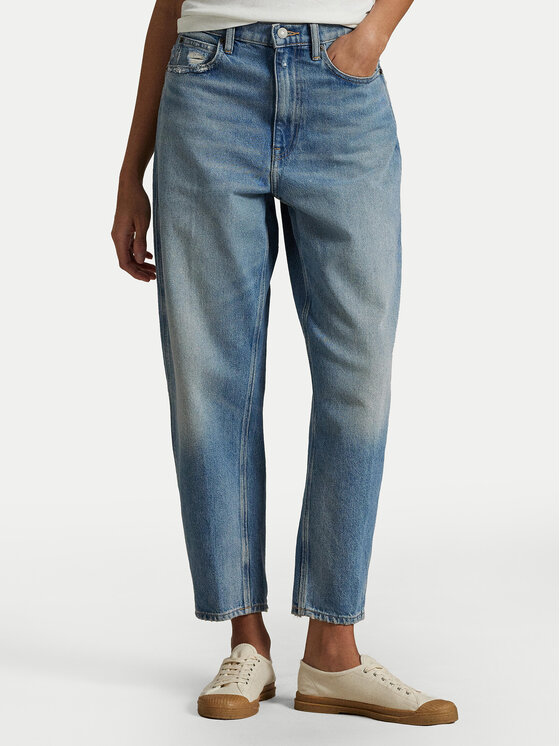 Polo Ralph Lauren Jeansy 211969409001 Niebieski Mom Fit