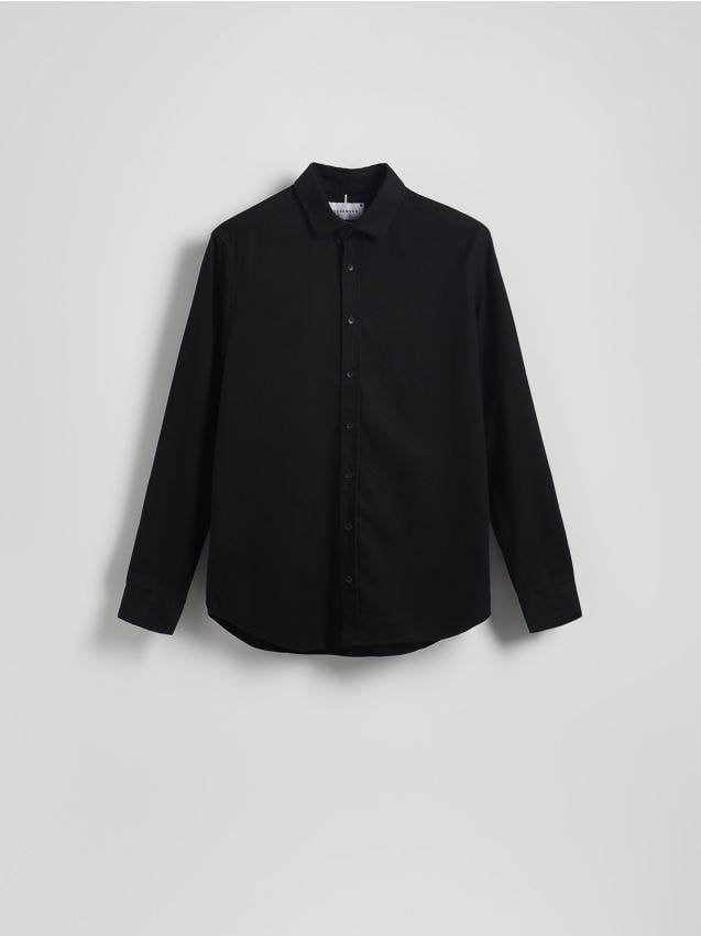 Reserved - Bawełniana koszula super slim fit - czarny