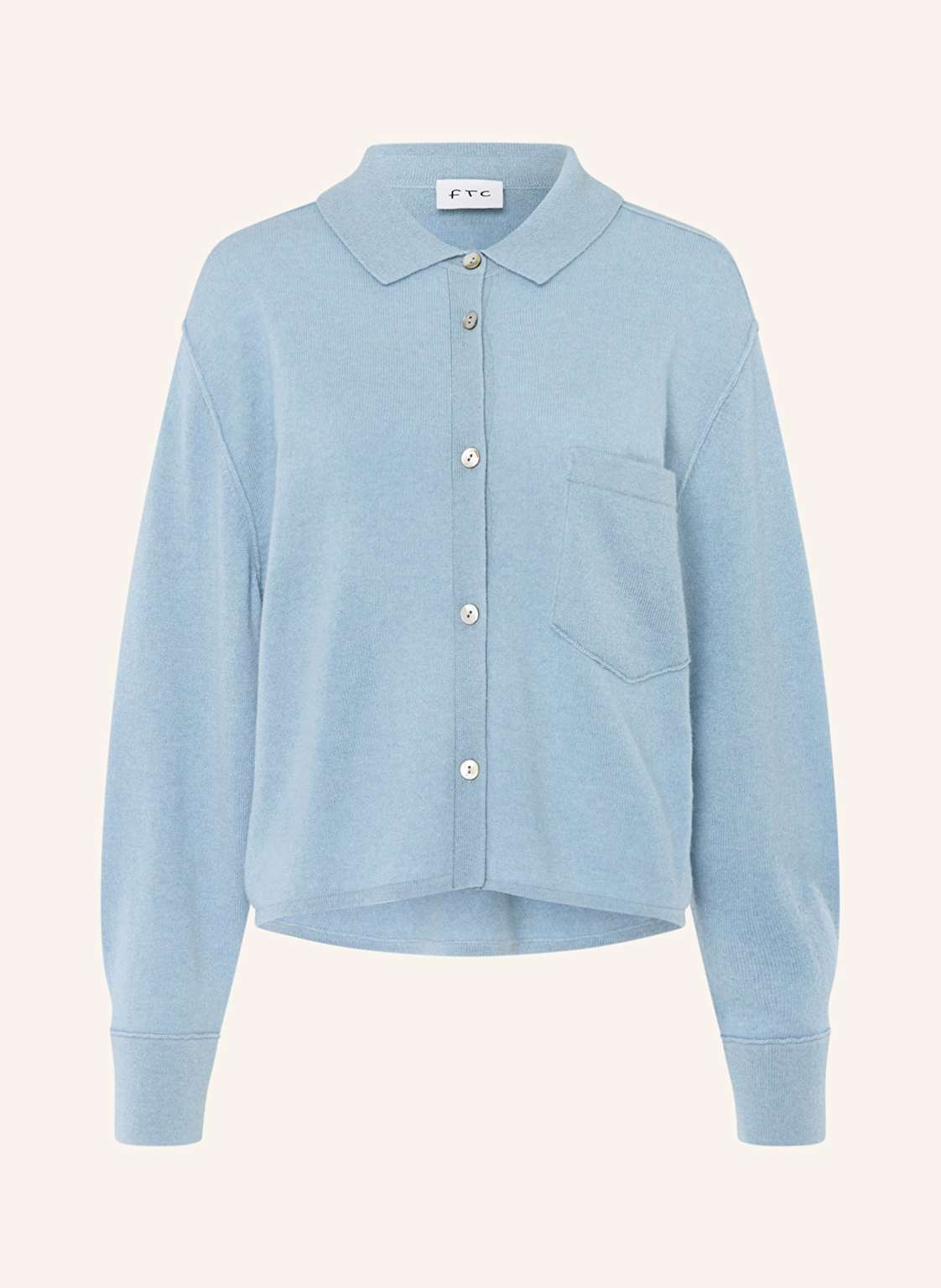 Ftc Cashmere Kardigan Z Kaszmiru blau