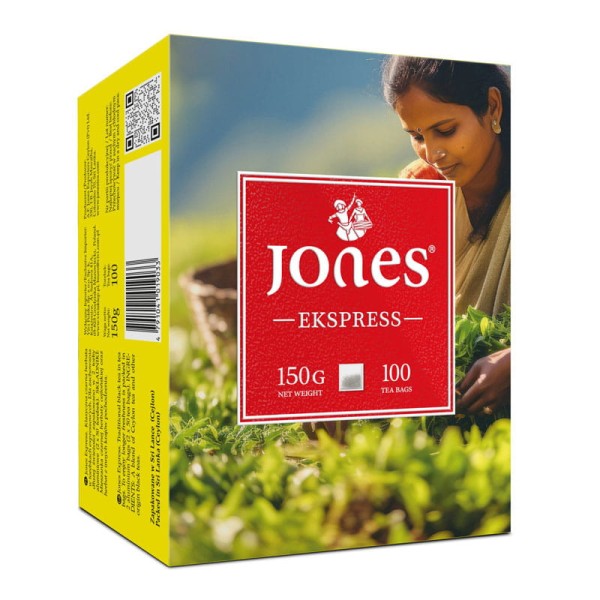 Jones EX100 herbata czarna ekspresowa 100 torebek bez zawieszki