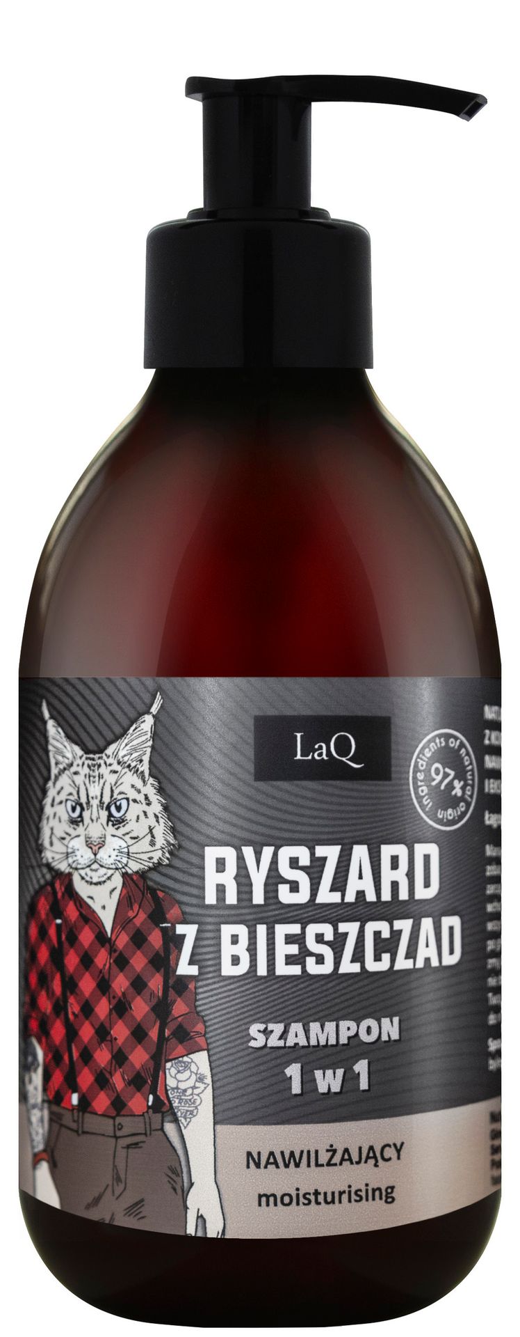 LaQ Ryszard z Bieszczad, szampon nawilżający 1w1, 300ml