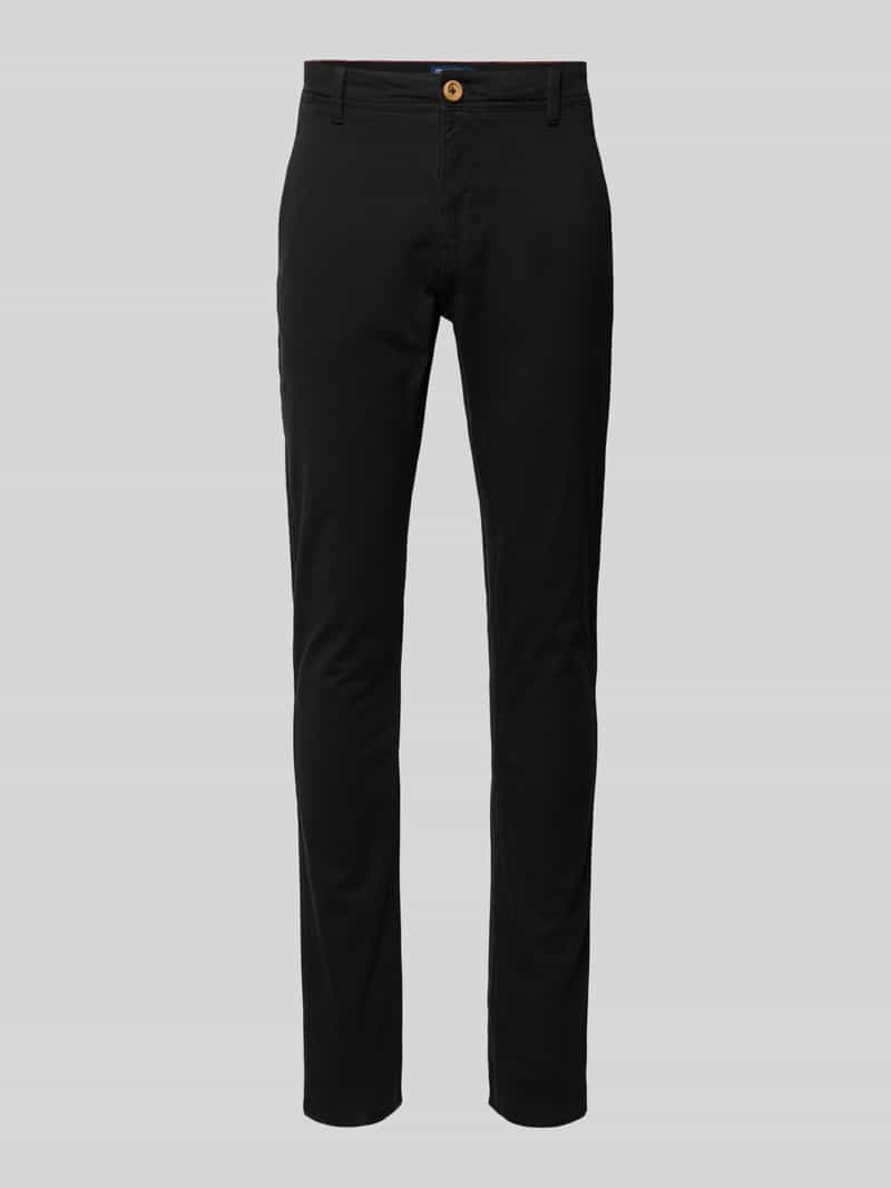 Spodnie o kroju slim fit z wpuszczanymi kieszeniami model ‘NATAN’