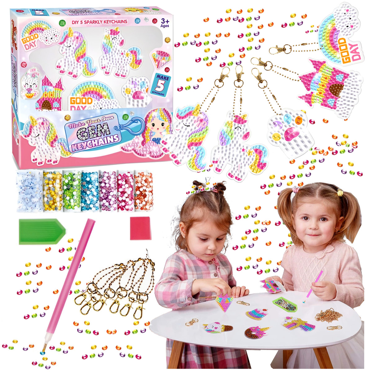 Wyklejanka Diamentowa Mozaika Haft dla Dzieci Zestaw Kreatywny Prezent 3+