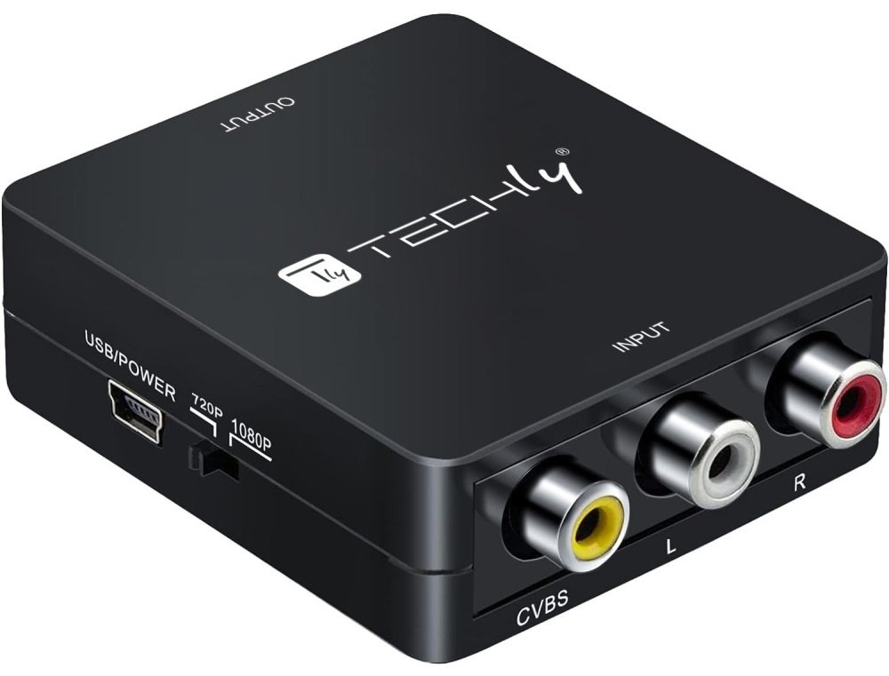 Techly Konwerter AV Composite video i audio 3x RCA na HDMI 1080p