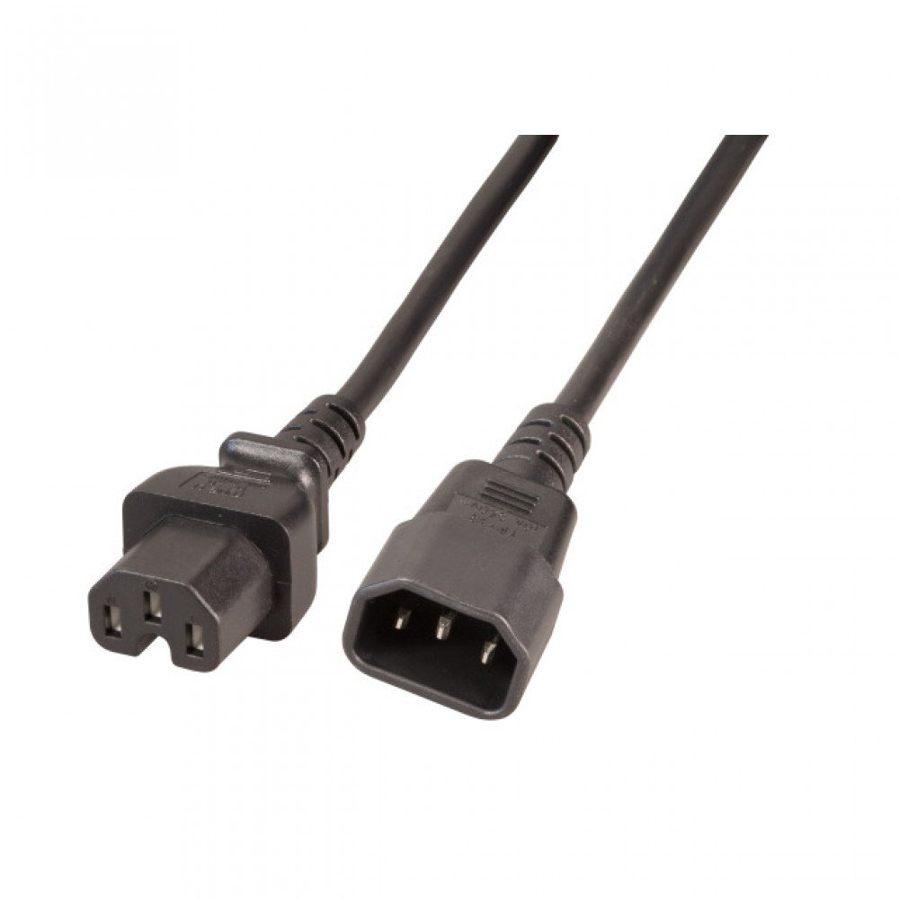 Intellinet Przedłużacz Kabel Zasilający C14 na C15 2m Czarny