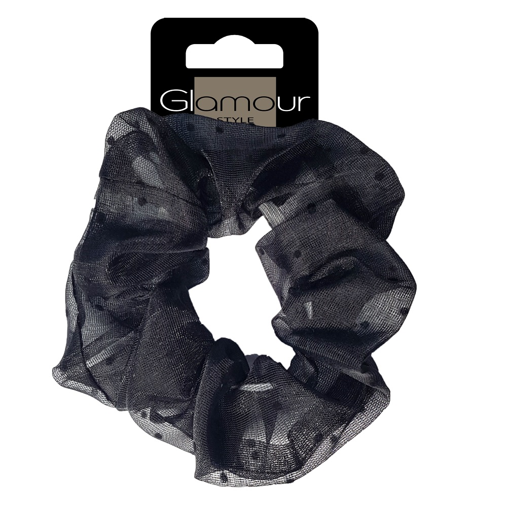 Glamour Zawijka tiulowa do włosów Czarna