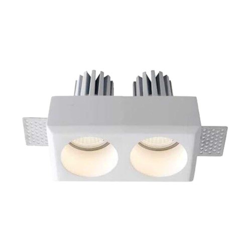 Oprawa Gipsowa V-TAC 2xGU10 Sufitowa Biała 150x80 VT-11011 