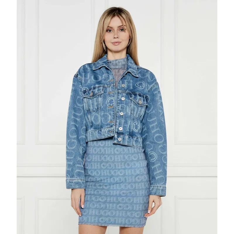 Hugo Blue Jeansowa kurtka Galatea_B Cropped Fit