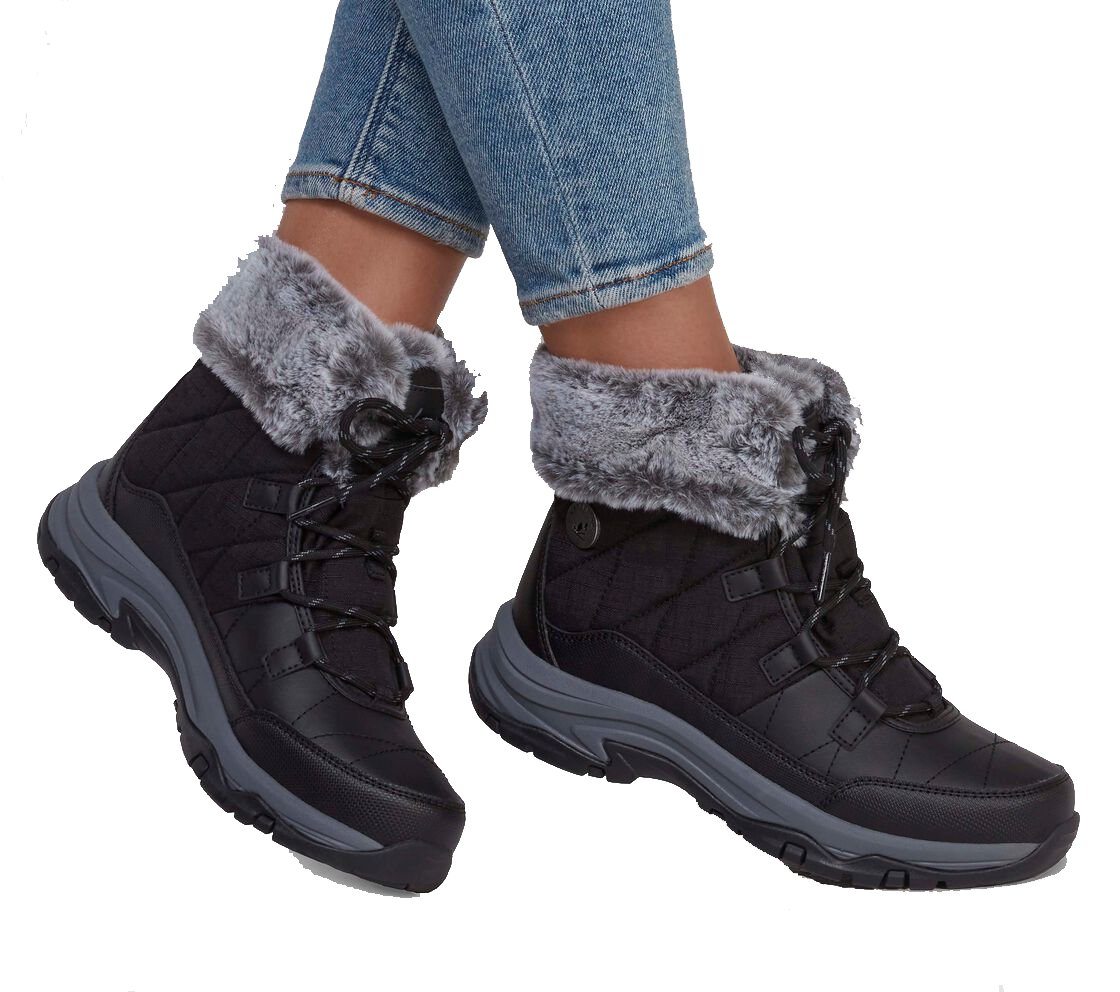 Skechers botki damskie Relaxed Fit czarne z futerkiem 36.5 EU