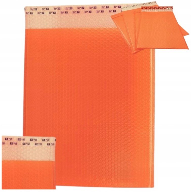 Koperta Bąbelkowa Kolorowa Soft Orange 380x470 mm Temi Wodoodporna z Klejem