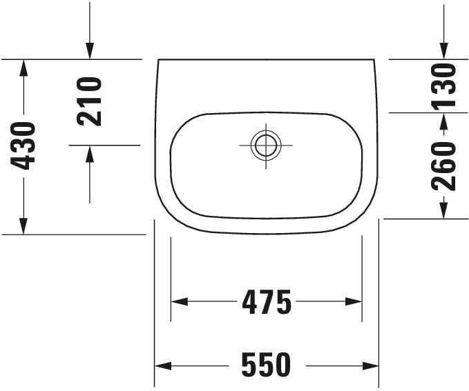 Duravit D-Code 55x43 23115500702