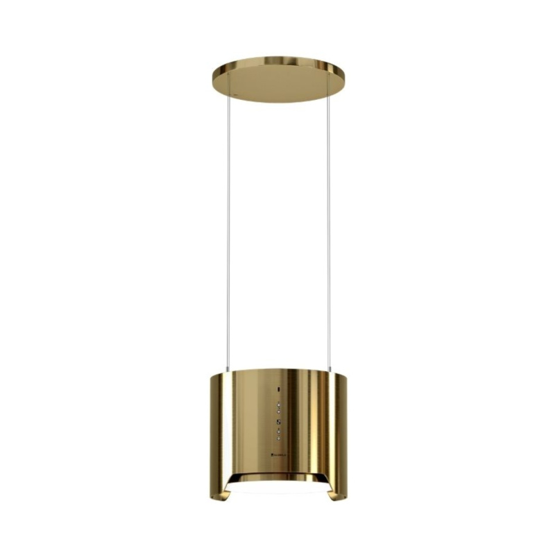 Globalo Exclusive Arenoflow Okap wyspowy 39 cm jasne złoto ARENOFLOW 39 4 LIGHT GOLD