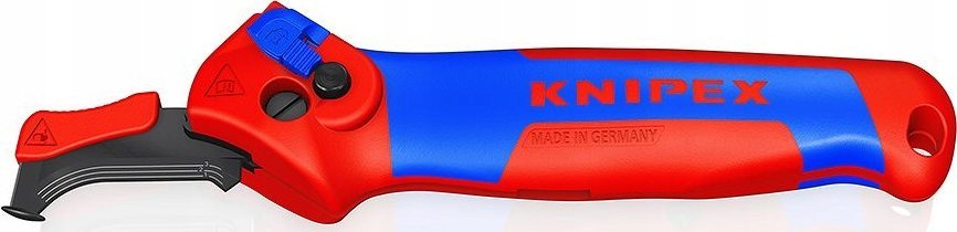 Knipex KNIPEX stripping knife 16 50 145 SB, stripping/stripping tool red/blue, with ratchet function
