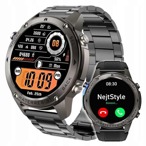 Smartwatch Zegarek Męski Gps Menu Pl Wodoodporny Sport Rozmowy Smart Watch