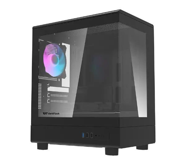 DARKFLASH DB330M + 3 Wentylatory ARGB czarna