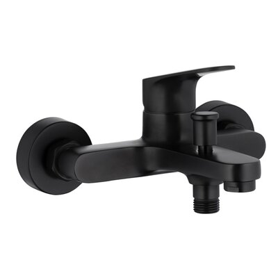Bateria wannowa natynkowa KFA ARMATURA Otava 5554-010-81 Czarny mat