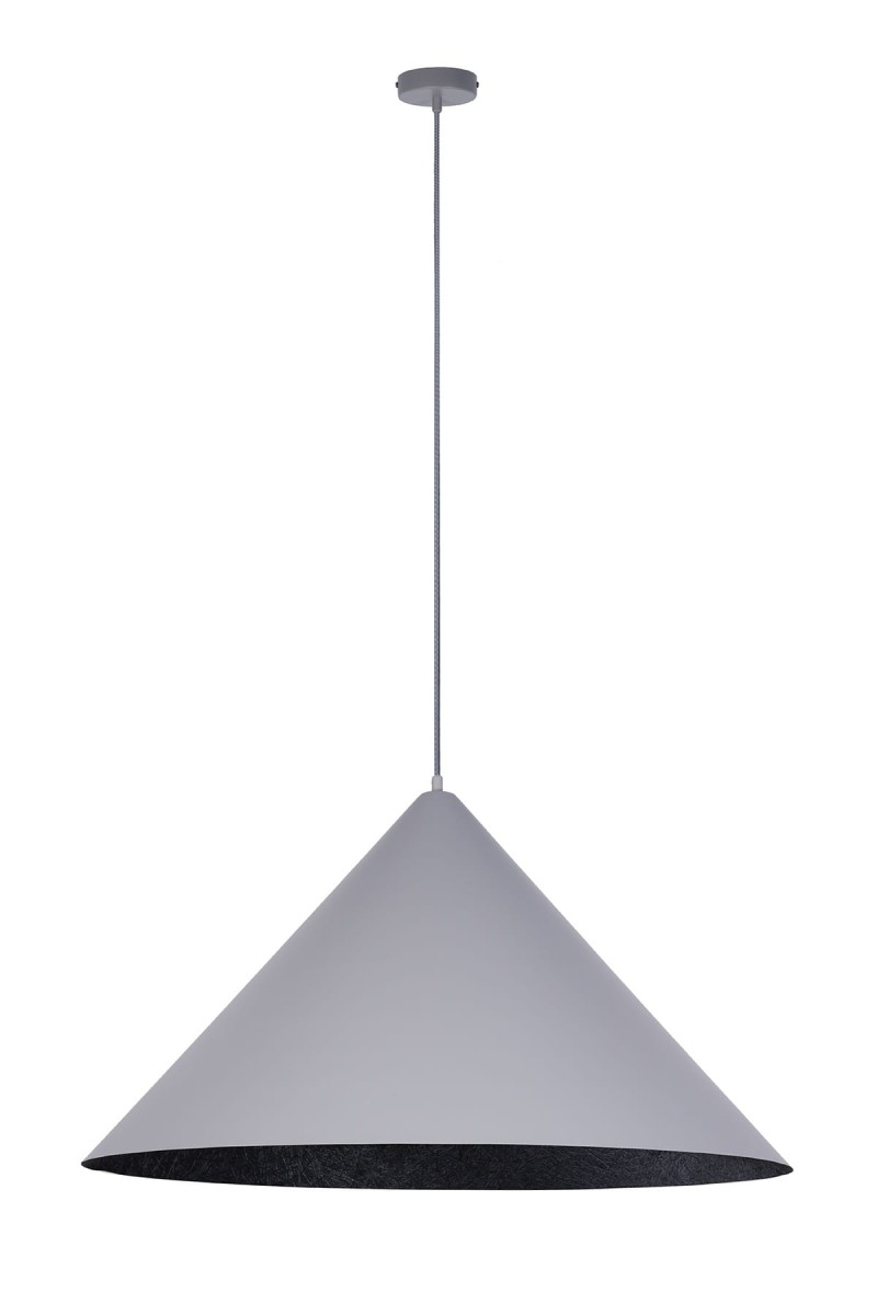 Vesuvio 70 szaro czarny duża lampa stożek średnica 70cm, jedna, trzy żarówki E27