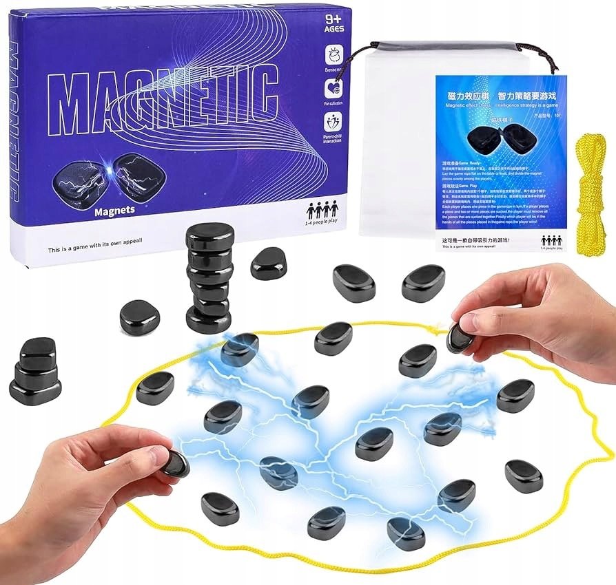Magnetyczna Gra W Szachy Kamienie Magnetyczne Gra Edukacyjne Zestaw 30 Szt.