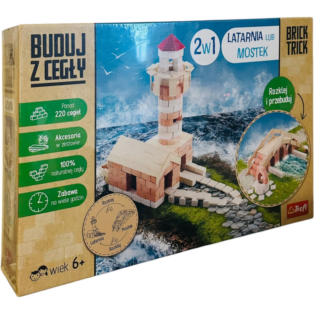 Brick Trick 2W1 Latarnia Lub Mostek Buduj Z Cegły Eko Klocki Trefl