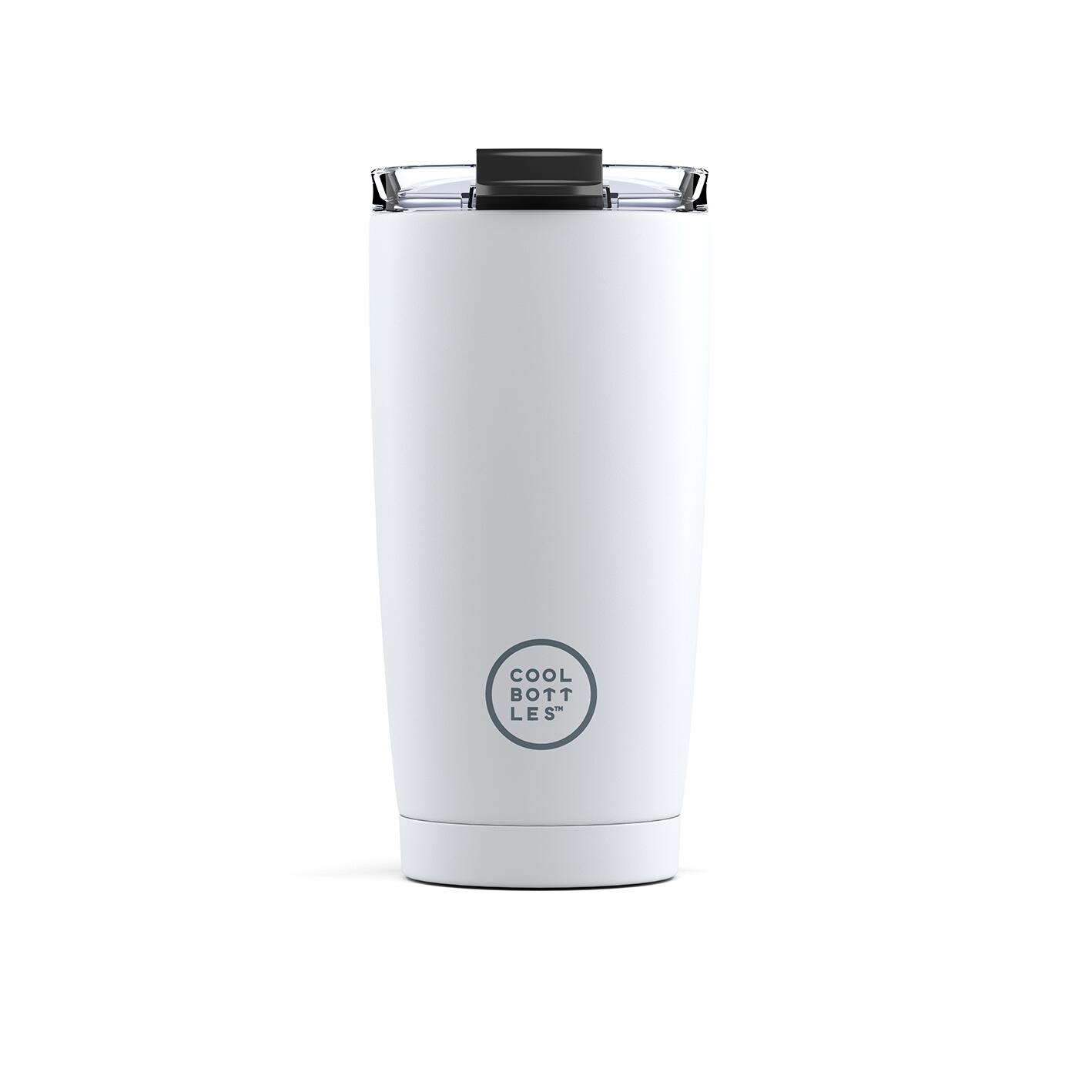 Cool Bottles Kubek termiczny 550 ml Triple cool Mono White