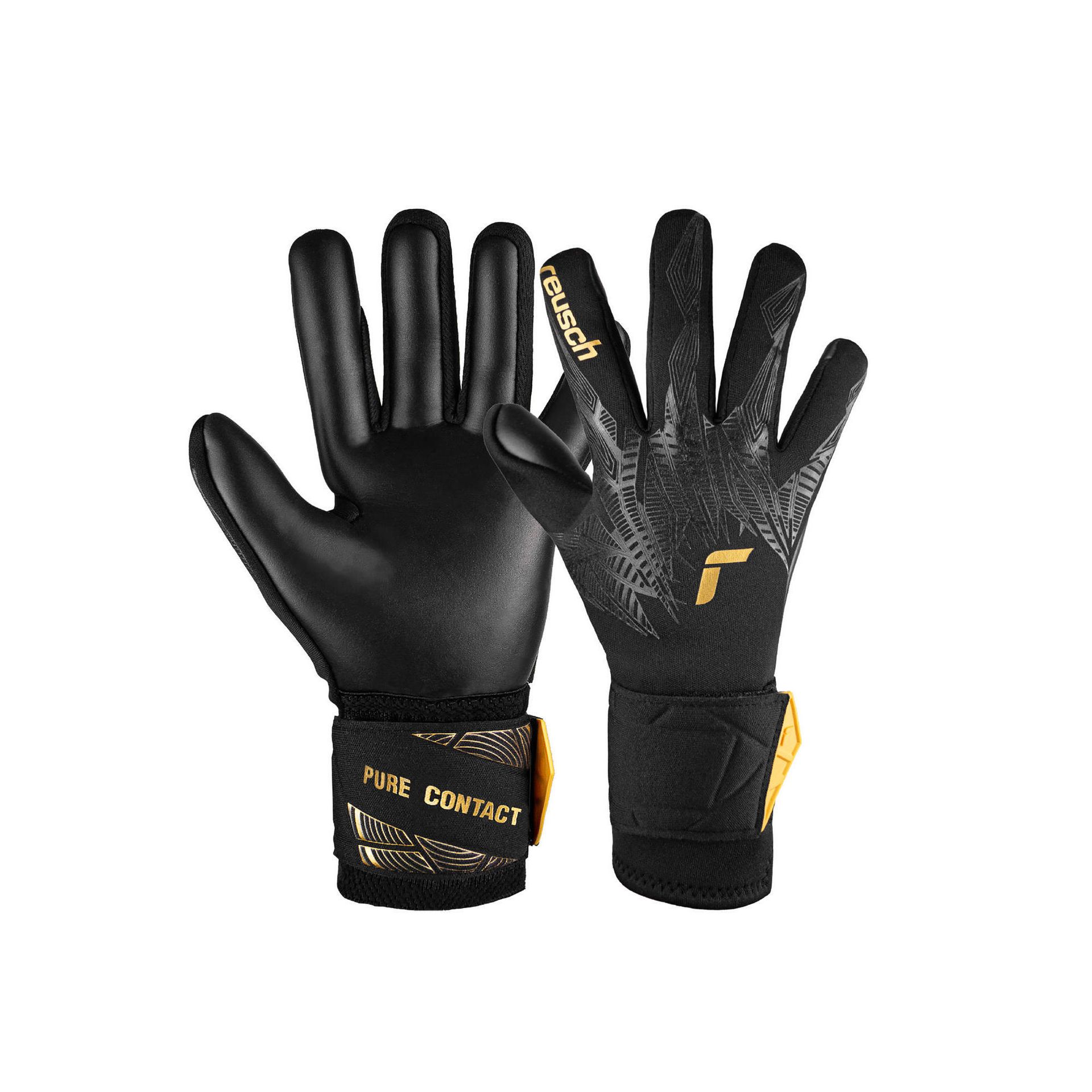 Rękawice bramkarskie dziecięce Reusch Pure Contact Infinity Junior black/gold/black