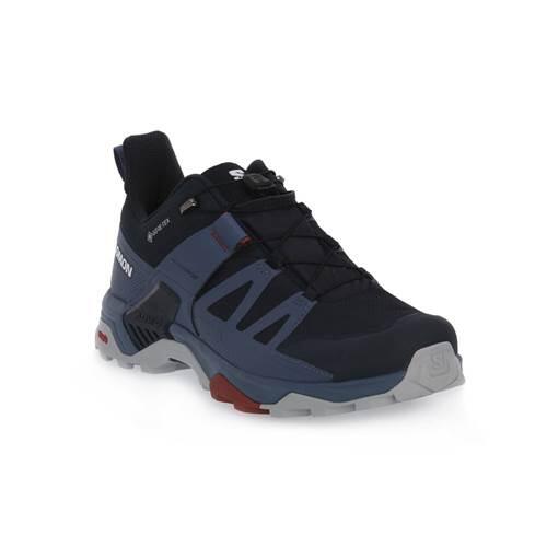Męskie buty turystyczne Salomon X Ultra 4 GTX Men carbon/bering sea/pearl blue - 8