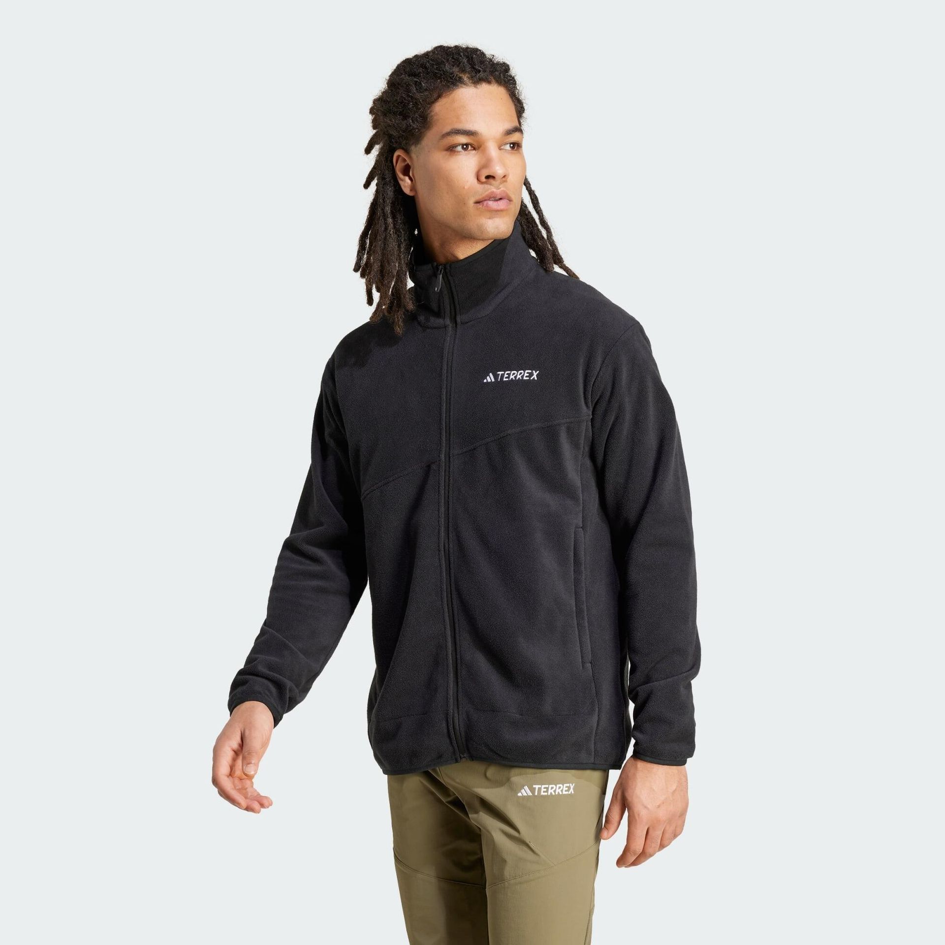 adidas Mężczyźni Terrex Multi Full Zip Fleece Jacket, Black, L