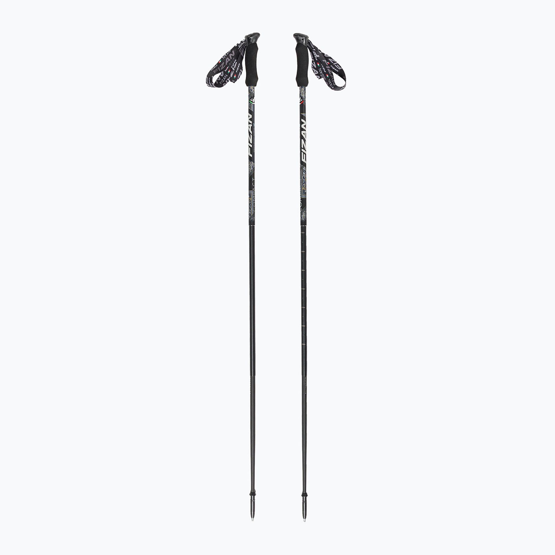Kije trekkingowe Fizan Compact MS czarne S22 7102 59-132 cm