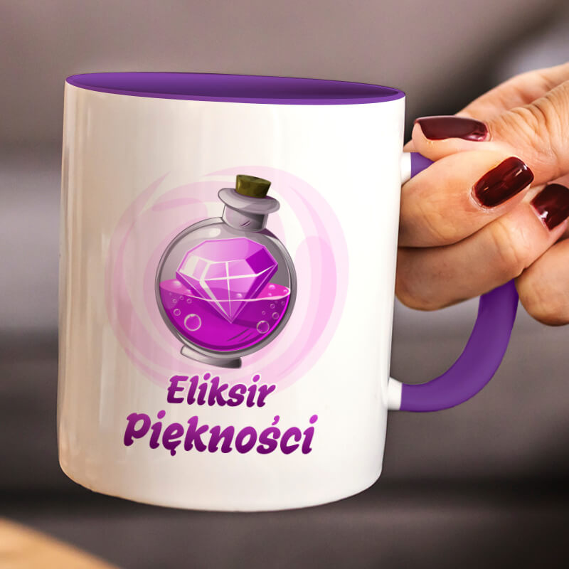 Kubek do kawy z nadrukiem - Eliksir piękności