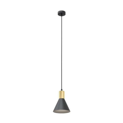 Rosa lampa wisząca 1xE27 czarna/złota 1388/1