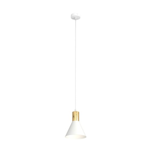 Rosa lampa wisząca 1xE27 biała/złota 1389/1