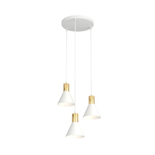 Rosa lampa wisząca 3xE27 biała/złota 1389/3PREM