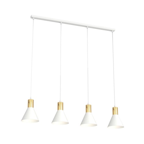 Rosa lampa wisząca 4xE27 biała/złota 1389/4