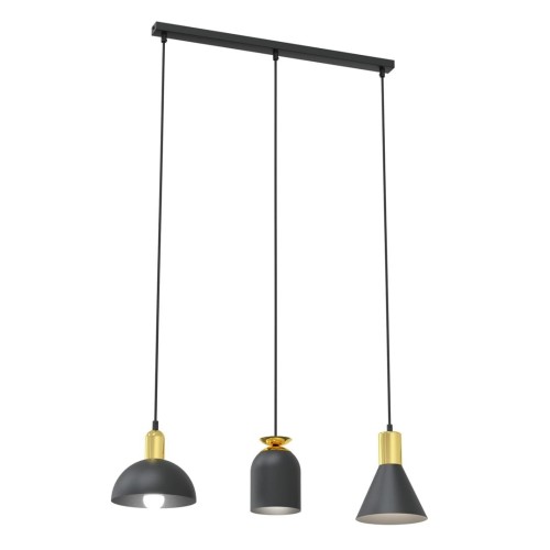 Fox lampa wisząca 3xE27 czarna/złota 1402/3