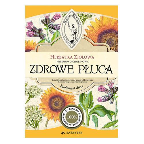 ZDROWE PŁUCA Herbatka ziołowa krzemowo-cholinowa, 40 saszetek >> 0zł za wysyłkę przy zakupach od 149 zł 