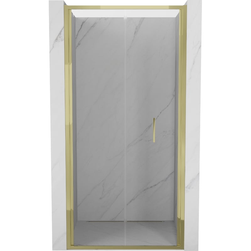 Mexen Exo drzwi prysznicowe składane 60 cm, transparent, złote - 816-060-000-50-00