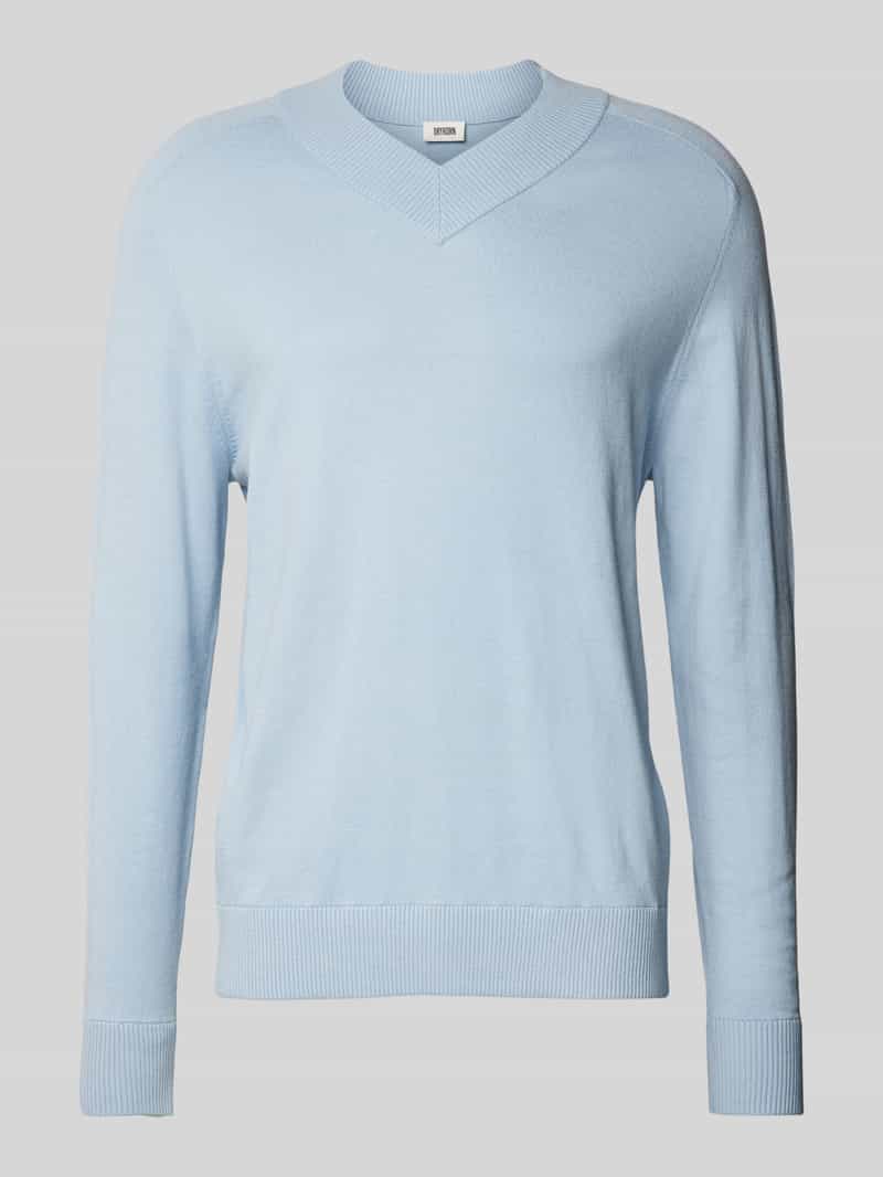 Sweter z dzianiny z dekoltem w serek model ‘Numir’