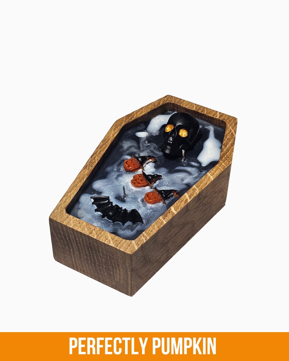 Świeca Zapachowa - Groza Mglistych Nocy - 280 ml - Idealna Świeca Halloweenowa - Zapach Perfectly Pumpkin