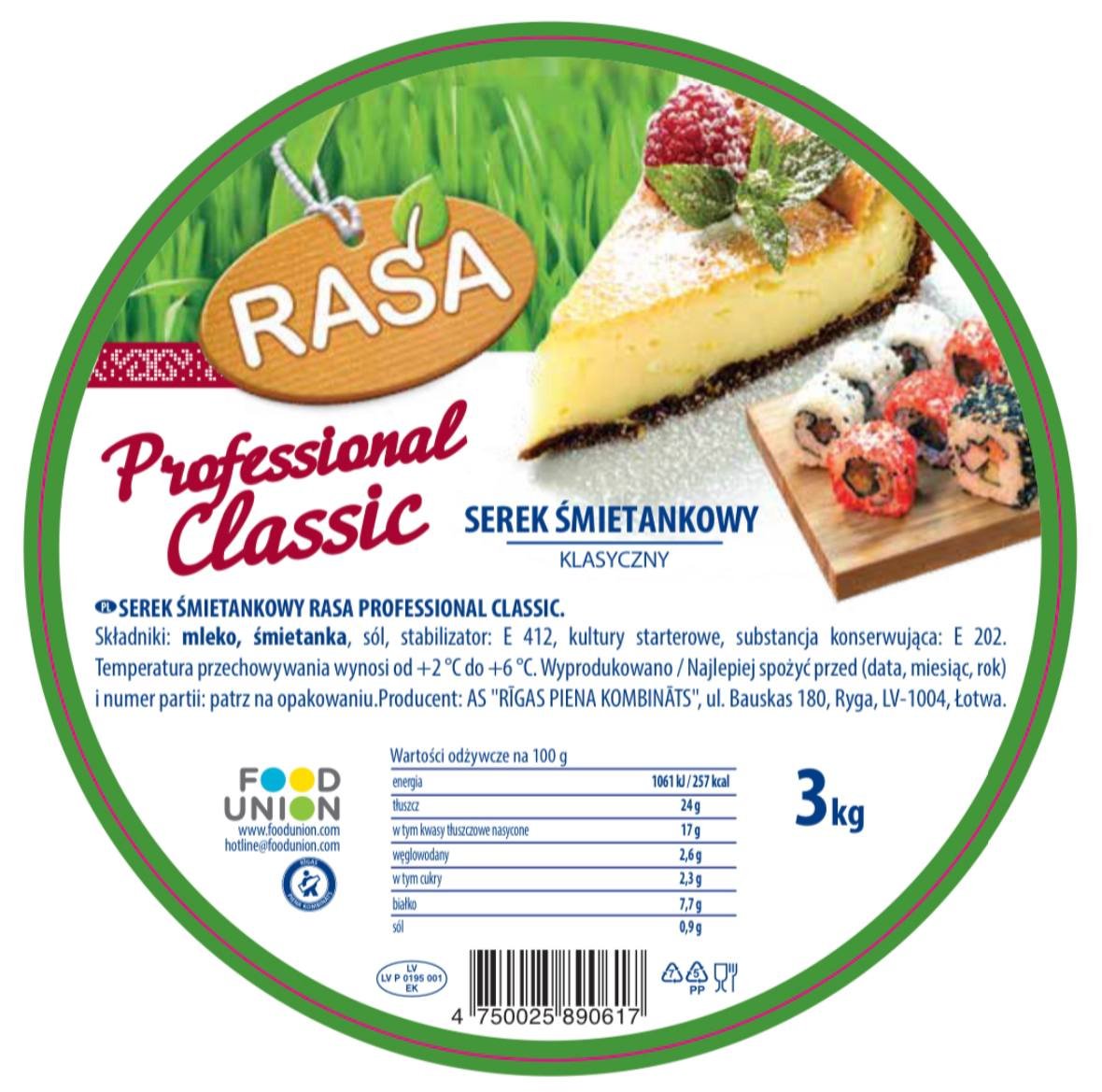 Serek śmietankowy Cream cheese 3 kg RASA Professional Classic