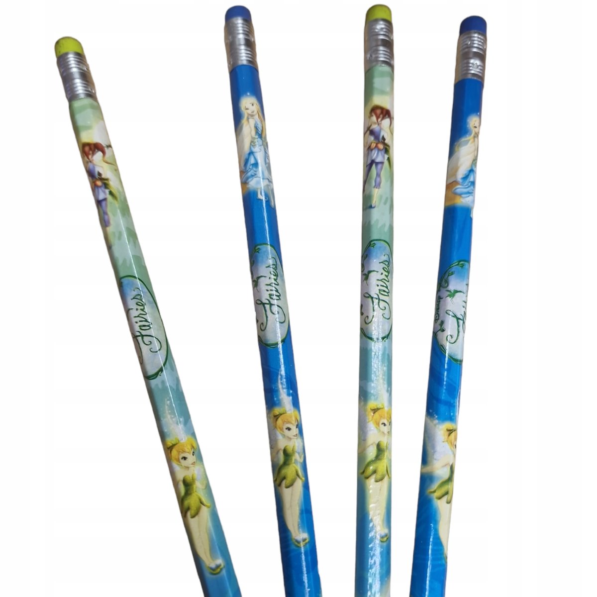 OŁÓWEK Z GUMKĄ ZESTAW FAIRIES, WRÓŻKI 4 SZT