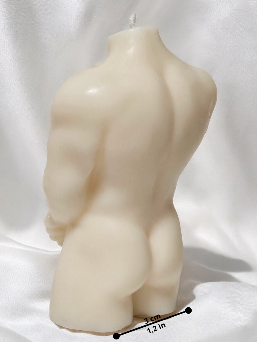 Świeca sojowa - Ciało mężczyzny Adonis - 85 ml - Bezzapachowa