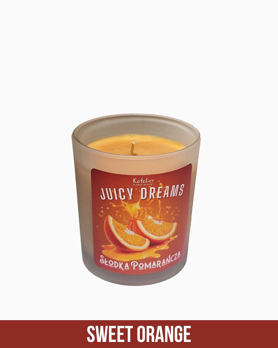 Świeca Sojowa - Juicy Dreams - 140 ml - Zapach Słodka Pomarańcza