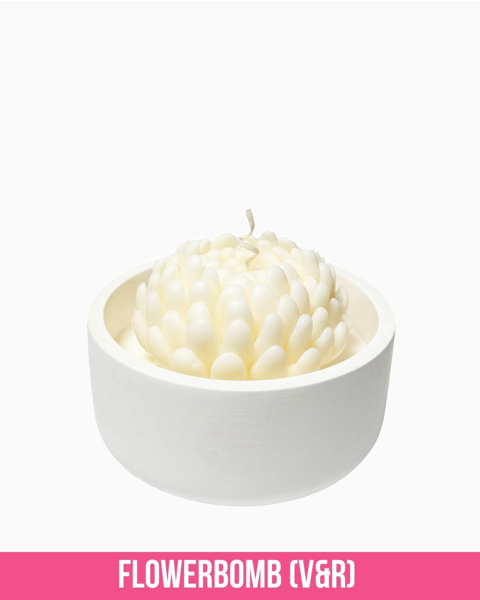 Świeca sojowa - Dalia w blasku - 220 - Minimalistyczna świeca kwiatowa - Zapach FlowerBomb (V&R)