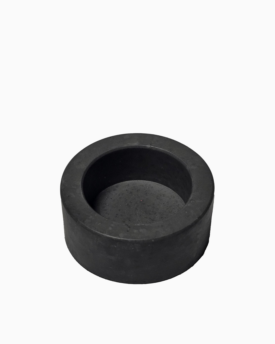 Świecznik Gipsowy - Krąg Prostoty - Czarny