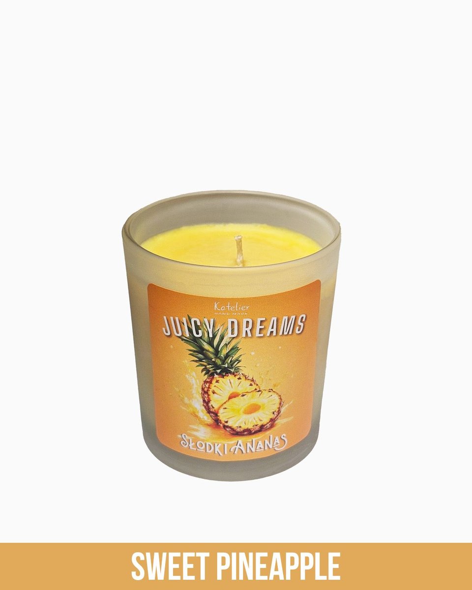 Świeca Sojowa - Juicy Dreams - 140 ml - Zapach Słodkiego Ananasa