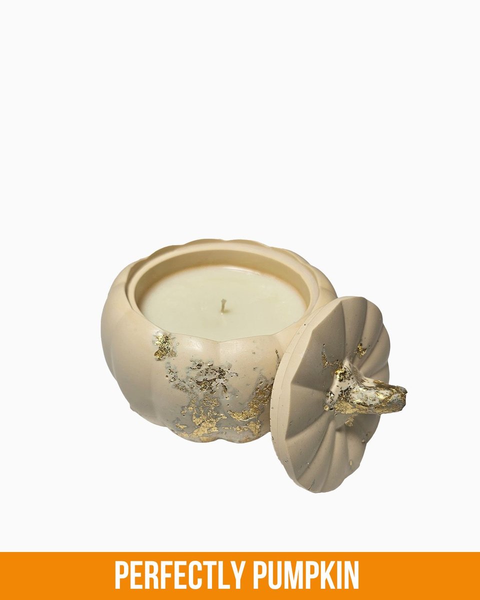 Świeca Zapachowa na Halloween - Dynia Złotych Liści - 140 ml - Zapach Perfectly Pumpkin