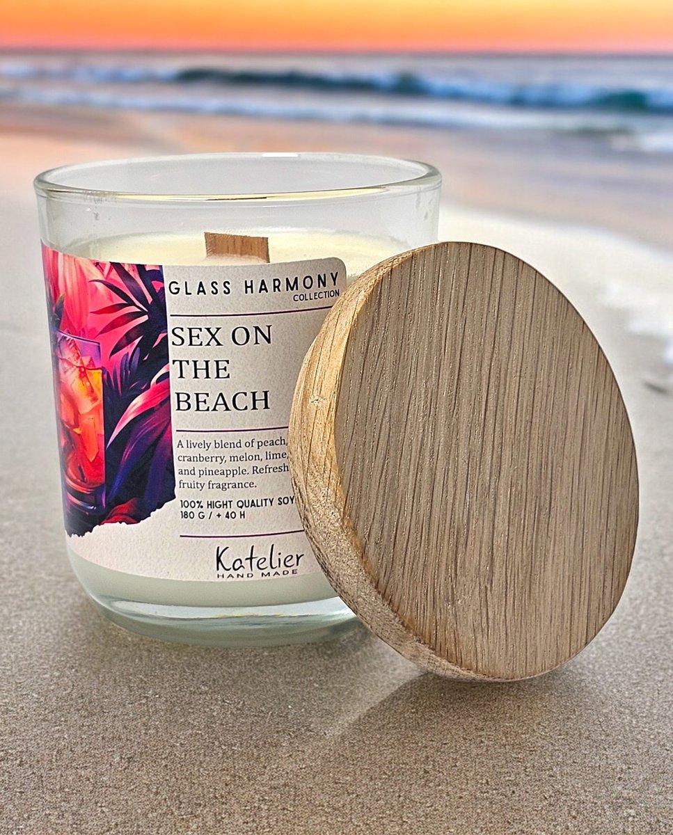Świeca sojowa - Glass Harmony Collection - 180 ml - Zapach Sex on the Beach