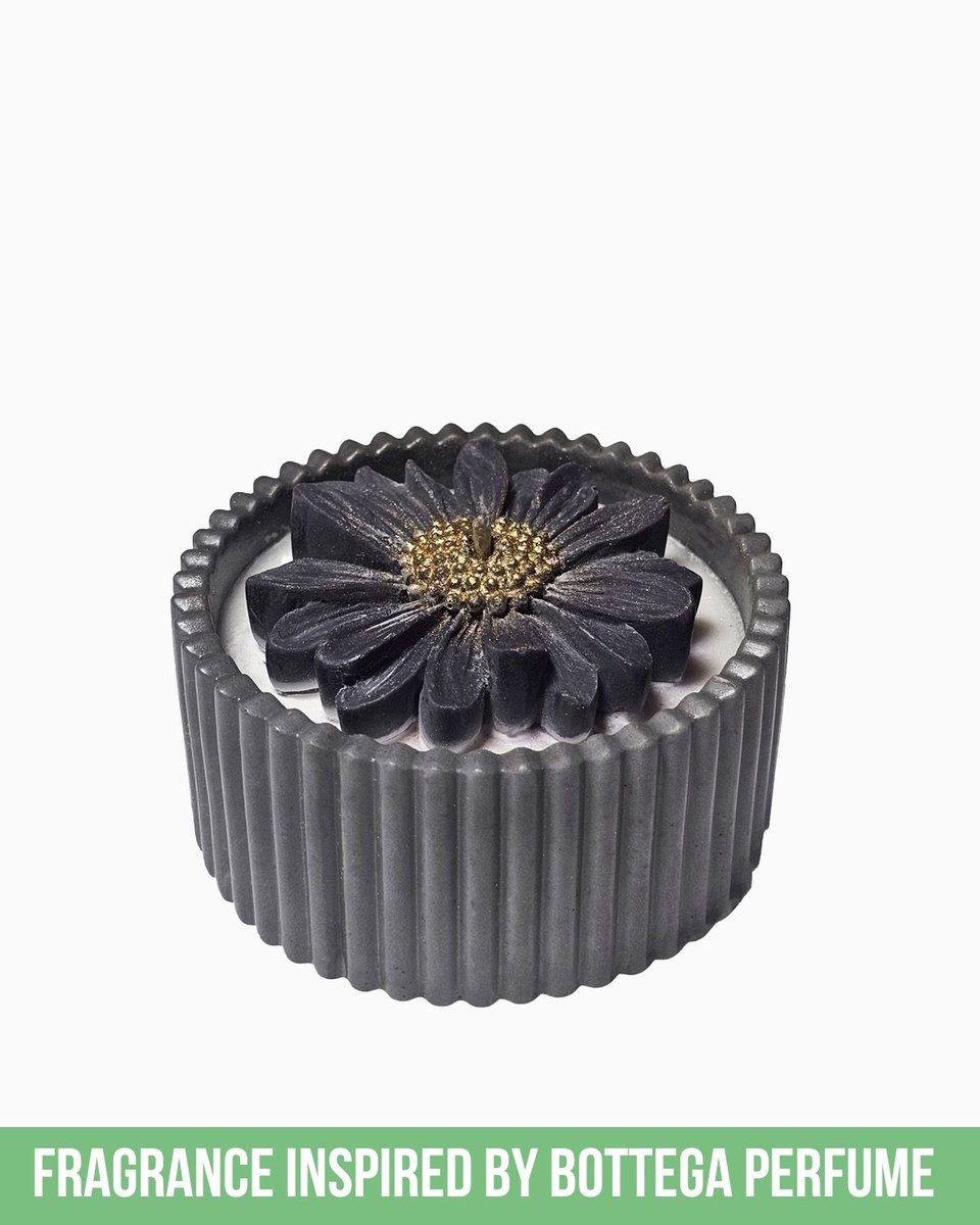 Świeca Sojowa - Stokrotka (Szara) - 75 ml - Zapach Inspirowany Perfumami Bottega