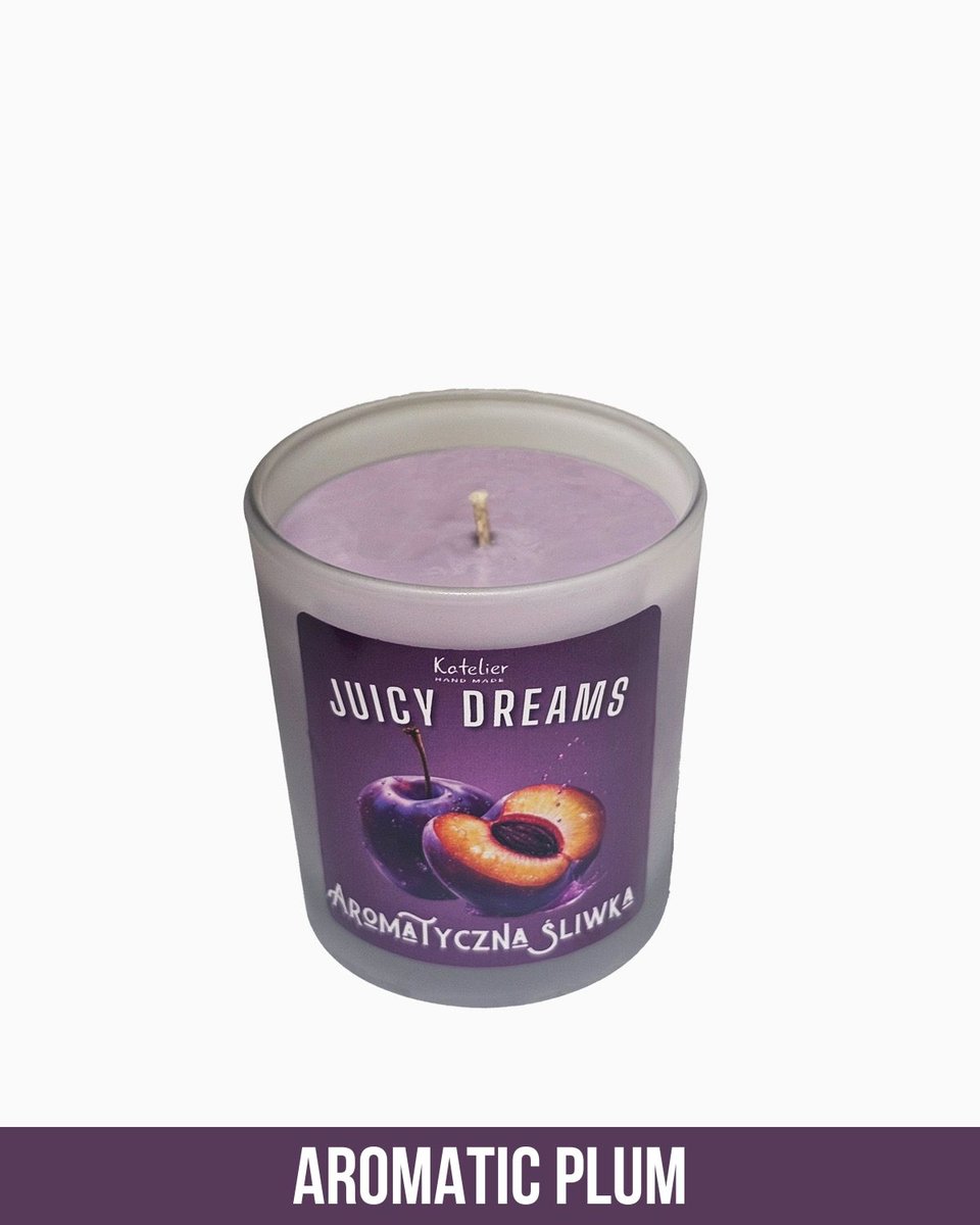 Świeca Sojowa - Juicy Dreams - 140 ml - Zapach Aromatyczna Śliwka